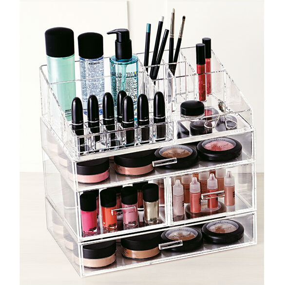 Wholesale high quality acrylic 3 tier makeup organizer.jpg